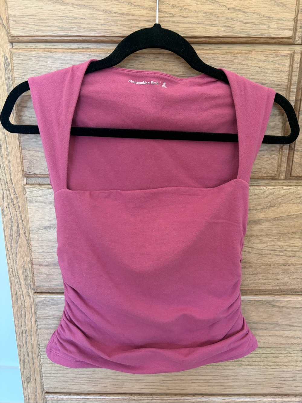 Abercrombie & Fitch Rose Pink Ava Square Neck Seamless Top M